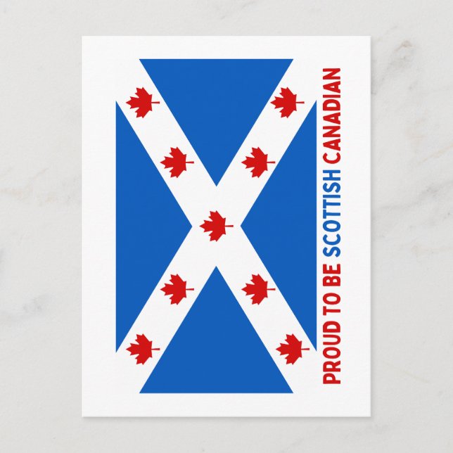 PROUD TO BE SCOTTISH CANADIAN! POSTCARD (Front)