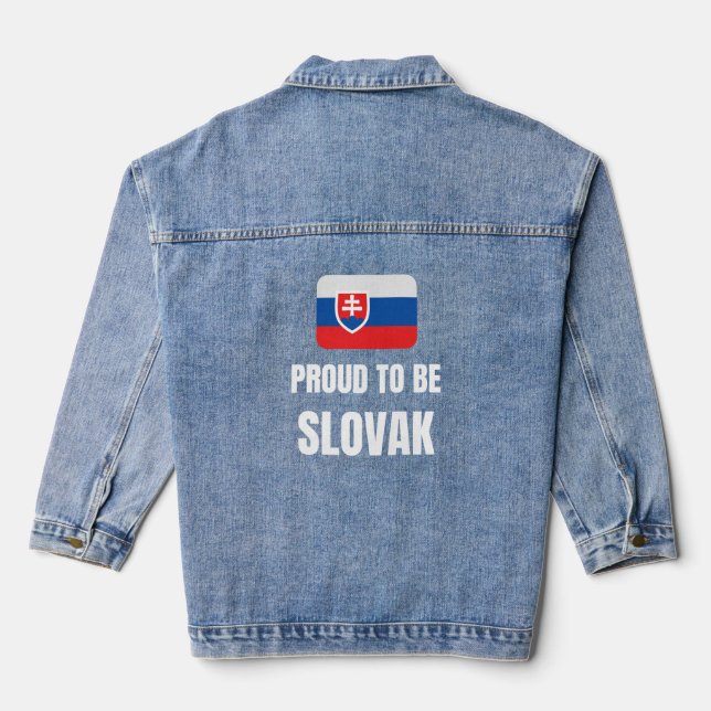 Proud to be Slovak Denim Jacket (Back)
