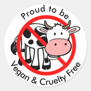 Proud to be Vegan and Cruelty Free Stickers