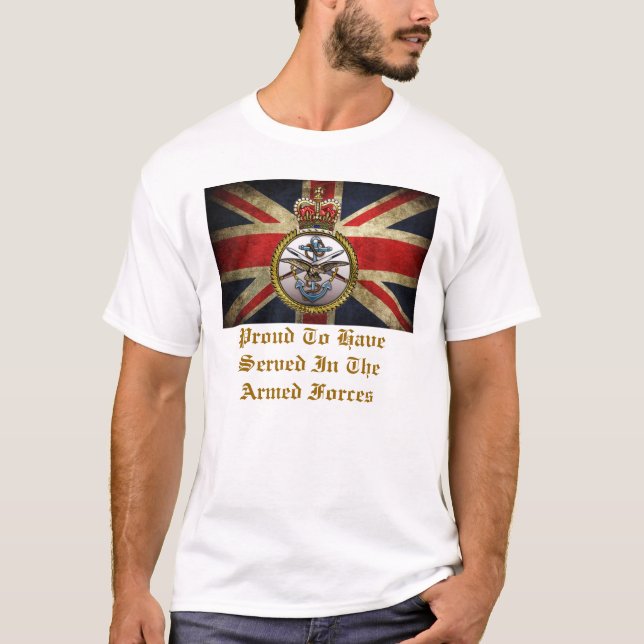 Proud To Have Served In The Armed Forces. T-Shirt (Front)