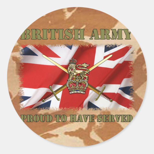 Proud to have served......UK Classic Round Sticker (Front)