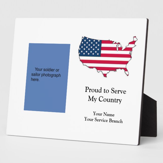 Proud to Serve Military Plaque (Side)