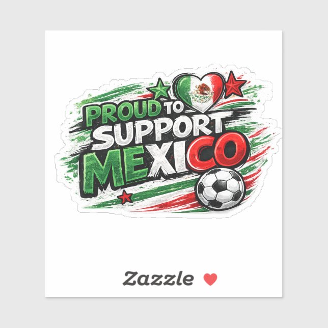 PROUD TO SUPPORT MEXICO Fan | Mexican Pride Footb (Sheet)