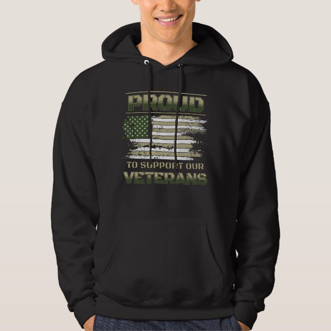 Proud To Support Our Veterans Thankful Soldiers Hoodie (Front)