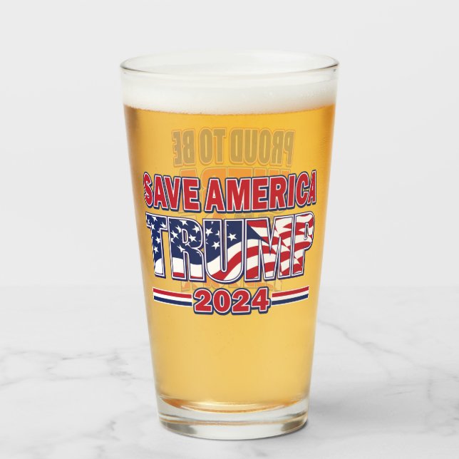 Proud To Support Trump Glass (Back Filled)