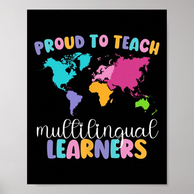 Proud To Teach Multilingual Learner Esl English Te Poster (Front)