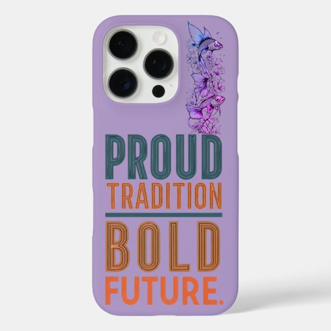 Proud Tradition, Bold Future Fish Border Design -  Case-Mate iPhone Case (Back)
