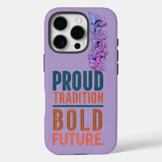 Proud Tradition, Bold Future Fish Border Design -  Case-Mate iPhone Case (Back)