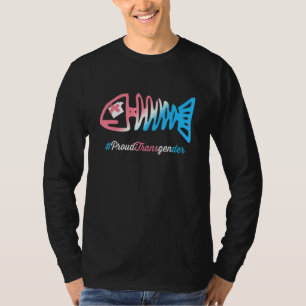 Proud Transgender Pride Fish Skeleton Lgbtq Trans T-Shirt