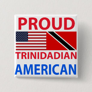 Proud Trinidadian American 15 Cm Square Badge