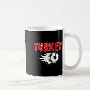 Proud Turkey Soccer Fans Jersey Turkish Flag Footb Coffee Mug