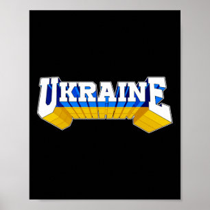 Proud Ukraine Flag Ukrainian Poster