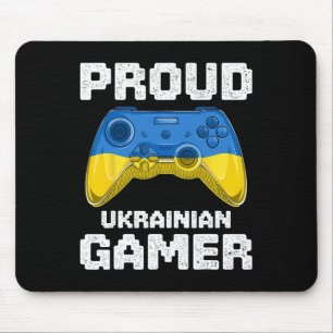 Proud Ukrainian Gamer Ukraine Flag Video Games Pat Mouse Pad