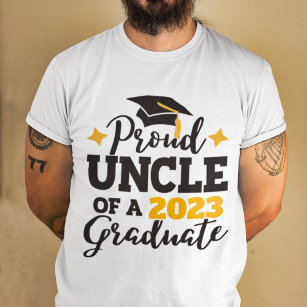 Proud Uncle 2022 graduate black gold tassel T-Shirt
