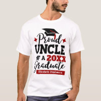 Proud Uncle 2022 graduate black red cap name
