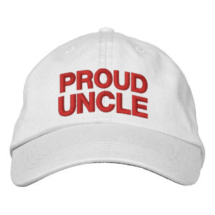 PROUD UNCLE A01 RED Embroidery Embroidered Hat