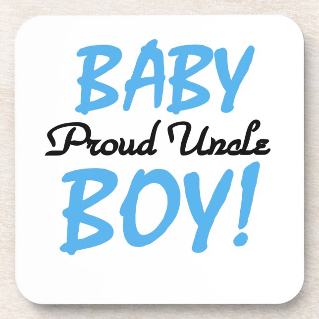 Proud Uncle Baby Boy Gifts Coaster (Front)