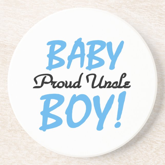 Proud Uncle Baby Boy Gifts Coaster (Front)