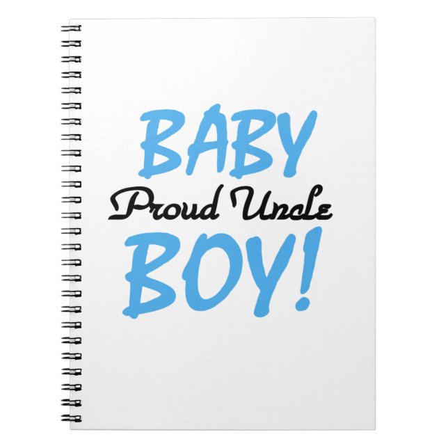 Proud Uncle Baby Boy Gifts Spiral Notebook (Front)