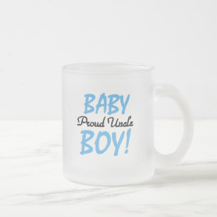 Proud Uncle Baby Boy T-shirts and Gifts Frosted Glass Coffee Mug