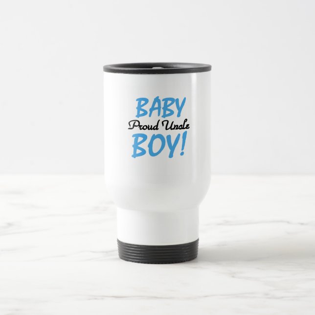 Proud Uncle Baby Boy T-shirts and Gifts Travel Mug (Center)