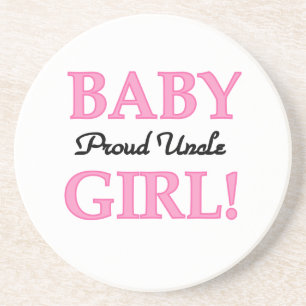 Proud Uncle Baby Girl Gifts Coaster