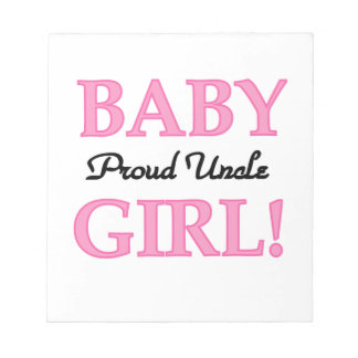 Proud Uncle Baby Girl Gifts Notepad