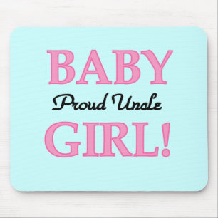 Proud Uncle Baby Girl Tshirts and Gifts Mouse Pad
