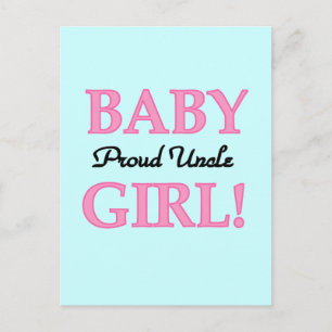 Proud Uncle Baby Girl Tshirts and Gifts Postcard