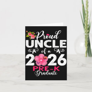 Proud uncle of 2026 pre-k graduate mothers day card