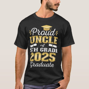 Proud Uncle of 5th Grade Graduate 2025 Elementary T-Shirt