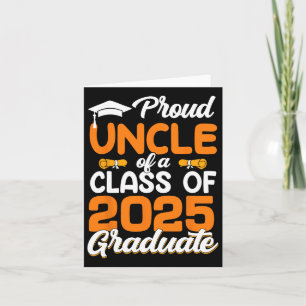 Proud Uncle Of A 2025 Graduate Graduation Senior 2 Card