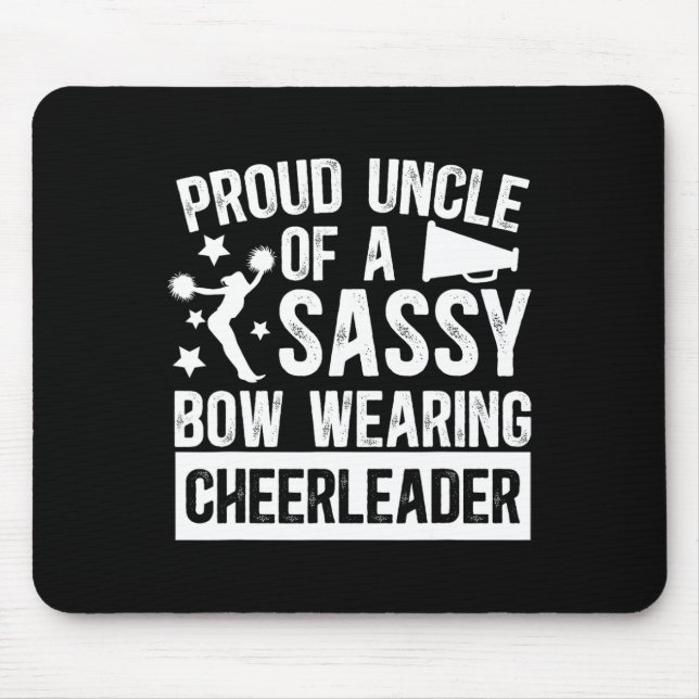 Proud Uncle Of A Cheerleader Uncle Cheer Uncle  Mouse Pad (Front)