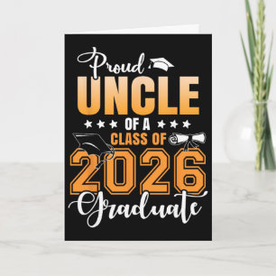 Proud Uncle Of A Cl Of 2026 Graduate Senior 26  Card