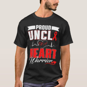 Proud Uncle Of A Heart Warrior Heart Disease Aware T-Shirt