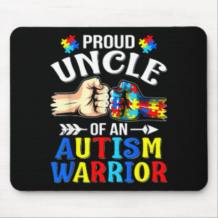 Proud Uncle Of An Autism Warrior Autistic Awarenes Mouse Pad
