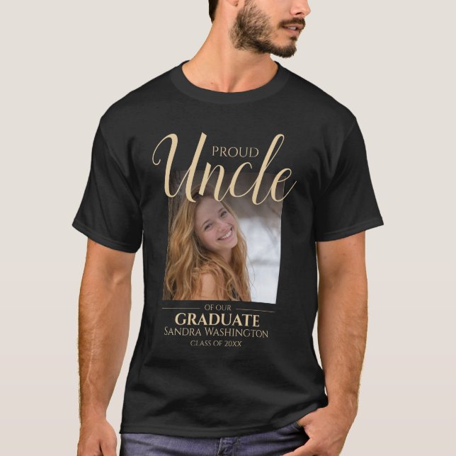 Proud Uncle | Photo Graduation T-Shirt (Front)