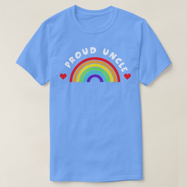 Proud uncle Tshirt LGBT Pride  LGBTQ Supporter Pri (Design Front)