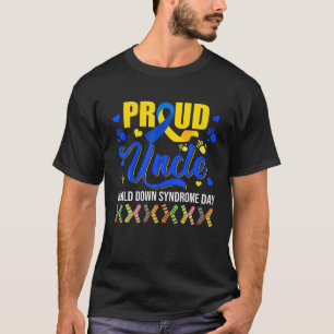 Proud Uncle World Down Syndrome Awareness Cute Soc T-Shirt