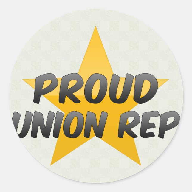 Proud Union Rep Classic Round Sticker (Front)