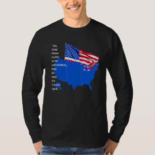 Proud US Country Flag All created equal Equality H T-Shirt