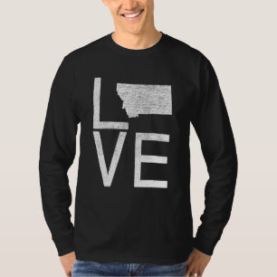 Proud Usa Fan State Montana Love Map Montana 1 T-Shirt