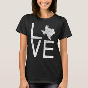 Proud Usa Fan State Texas Love Map Texas T-Shirt