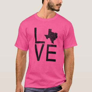 Proud Usa Fan State Texas Love Map Texas T-Shirt
