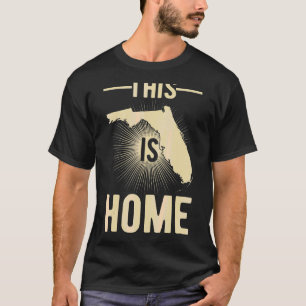 Proud Usa Fan State This Is Home Map Florida T-Shirt
