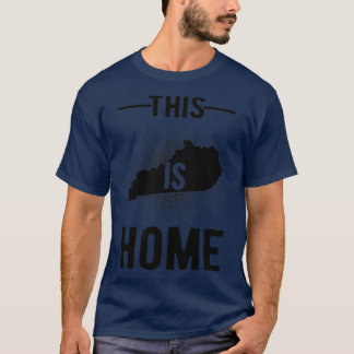 Proud USA Fan State This Is Home Map Kentucky Pre T-Shirt
