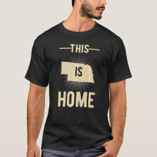 Proud Usa Fan State  This Is Home Map Nebraska  1 T-Shirt
