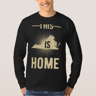 Proud Usa Fan State This Is Home Map Virginia T-Shirt