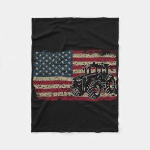 Proud Usa Farmer Shirt Men Women Farm Tractors Usa Fleece Blanket