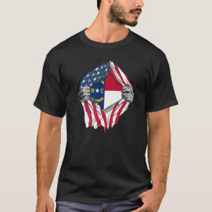 Proud Usa Home Country State Flag North Carolina T-Shirt